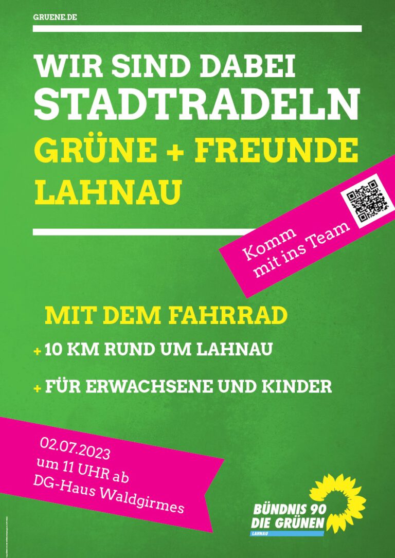 „Grüne Lahnau und Freunde“ mit eigenem Team beim Stadtradeln